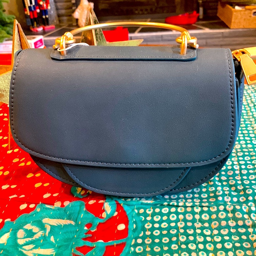 Marine blue small purse from anthropologie